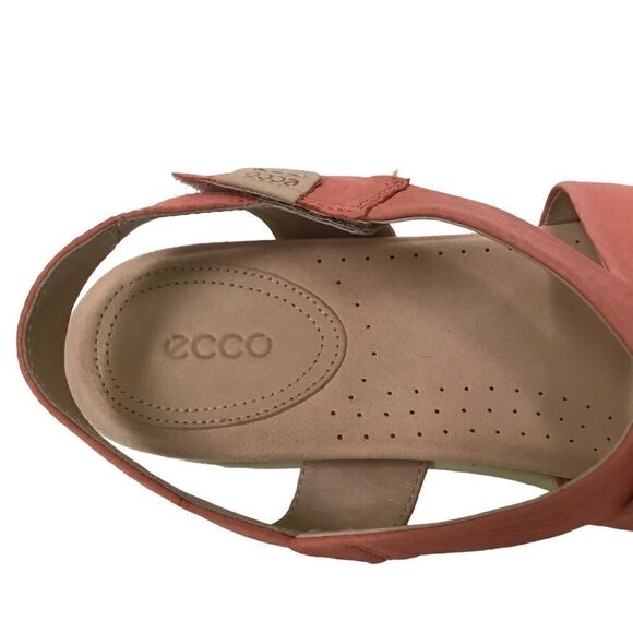 Ecco Damara crisscross pink leather sandals 10 - Picture 5 of 9